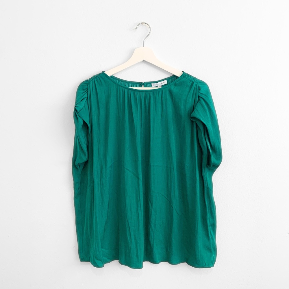 Pretty Women's Blouse Elegant Top for Women Casual Loose Fit Emerald Green XL